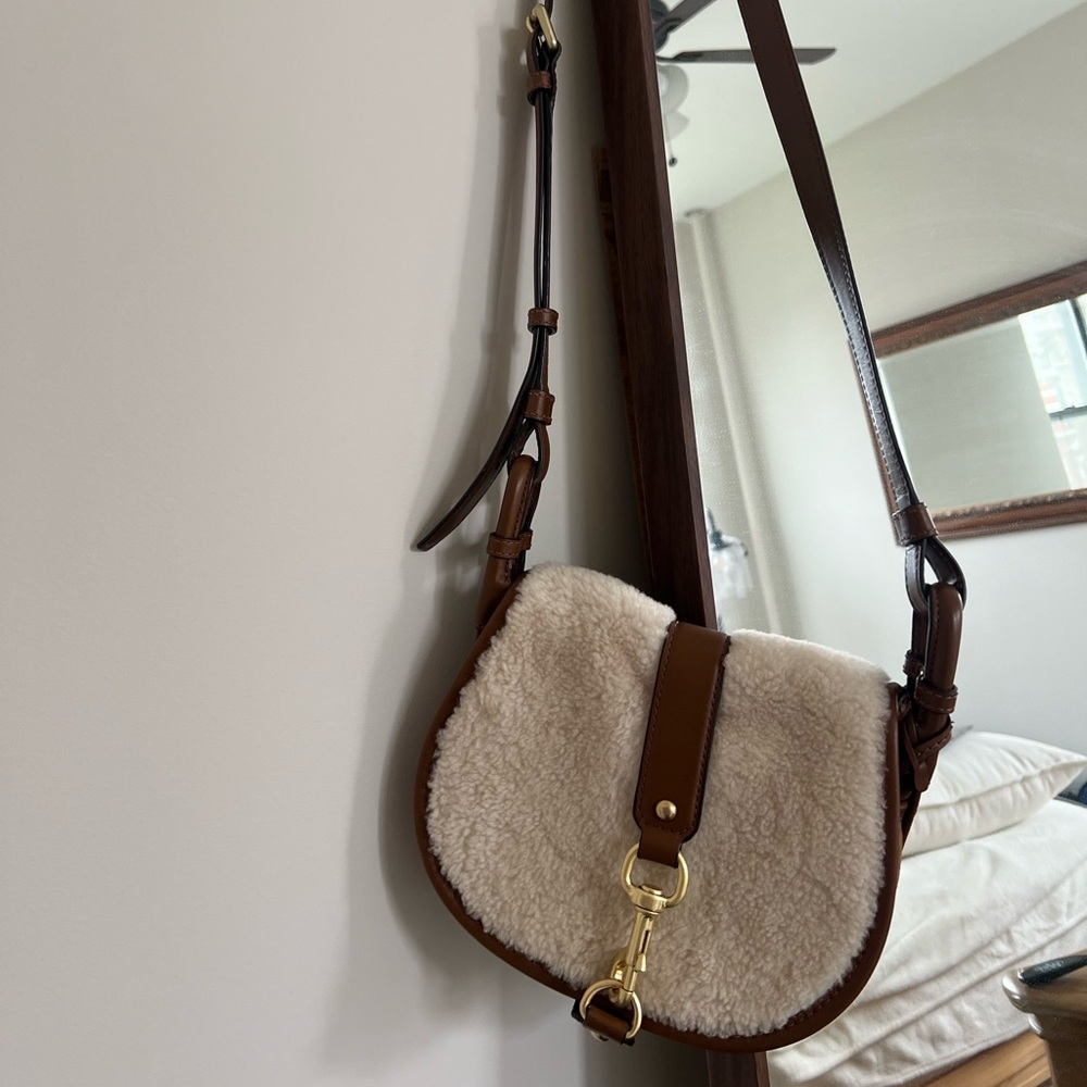 Michael Kors Brown Suede & Leather Sherpa cross body
